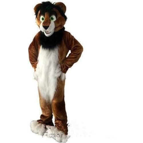 Halloween Brown Husky Fox Dog Mascot Costume Fursuit Suits Cosplay Party Game Dress Outfits Clothing Carnival Xmas Easter Adults