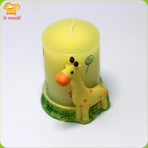 Cartoon giraffe cylinder candle mould DIY handmade soap mold