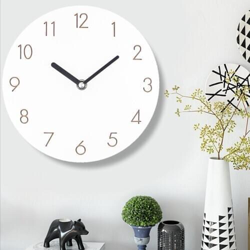 Wall clock Nordic Style Fashion Simple Silent Wall Clocks for Home Decor Pure White Type Wall Clock Quartz Modern Design Timer