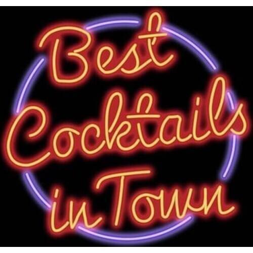 Neon Sign Best Cocktails In Town Neon light Beer Neon Wall Sign Window Love Advertise Lamp Recreational Handmade Real glass TUBE