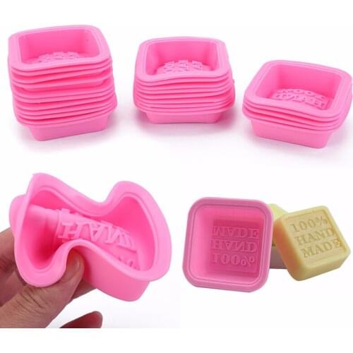 Newest 3D Square Shape Design Fondant Cake Decorating Tools Soap Making Home Supplies Handmade DIY Silicone Mold Soap Mold