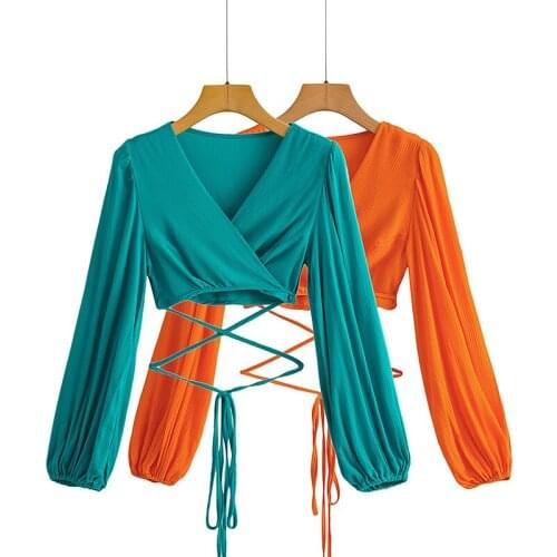 2021 New Spring Summer Women Female Sexy Polyester Shirt Brand Blouse Outwear