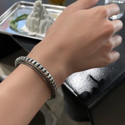 New Arrival 100% 925 Sterling Silver Personality Customized Female Bangle Bridal Wedding Ceremony Propose Jewellery