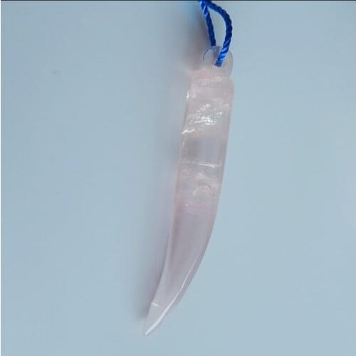 Wholesale gemstone,Natural Rose quartz fashion woman pendant Bead,46x8mm,3.7g