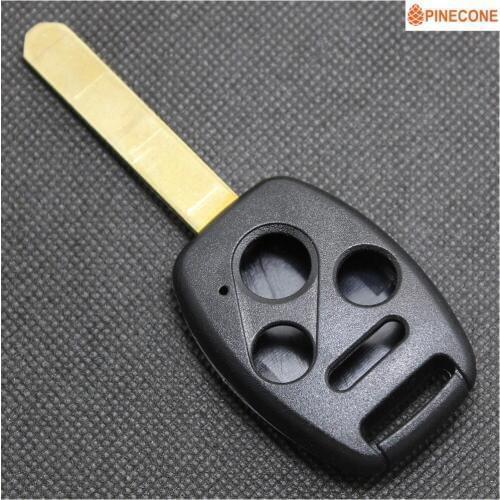 PINECONE for HONDA FIT CR-V CIVI ACCORD PILOT Car Key Case 3+1 Button Uncut HON66 Blade Replace Remote Car Key Shell 1 PC