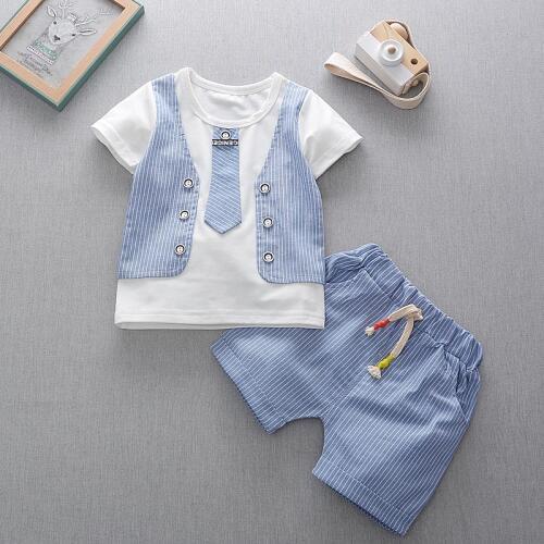 Summer Toddler Boy Clothes Set Formal Suits Toddler Boy Party Clothing Outfit For Boys 1 2 3 4Y