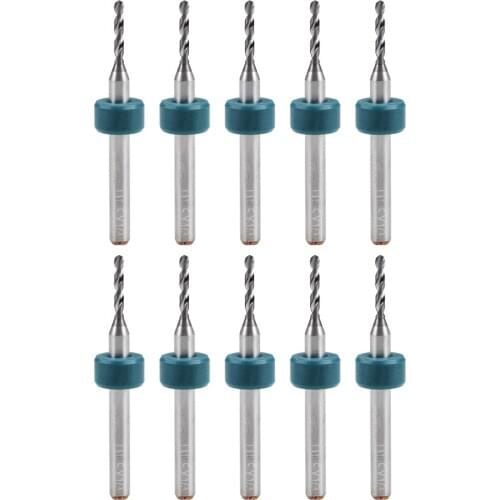 Uxcell 10 pcs 1.5mm Tungsten Carbide CNC Engraving Print Circuit Board PCB Drill Bits