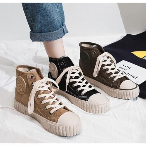 Cotton Women Winter Shoes 2019 New Female Canvas Shoes Students Warm Plus Velvet High Top Women Casual Shoes Zapatillas Z6-73