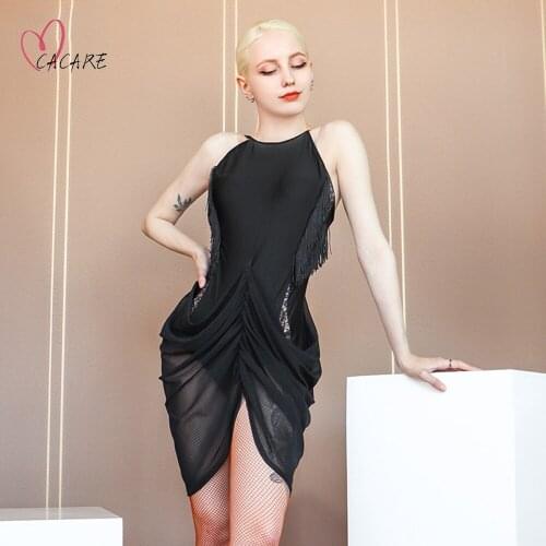 Latin Dress Women Fringe Salsa Tango Flapper Costume Latina Dance Competition Dresses Tassel D1087 CACARE