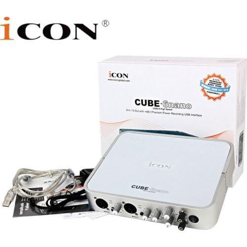 ICON Cube 6Nano VST USB recording interface sound card 6 audio input and 6 output module with USB connectivity