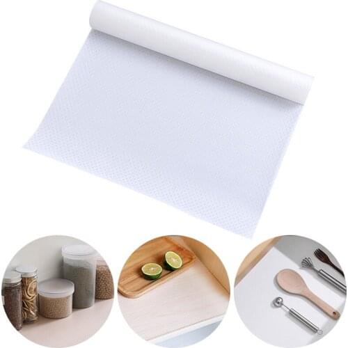 1PC Waterproof Oilproof Shelf Cover Mat Drawer Liner Cabinet Non Slip Table Adhesive For Kitchen Cupboard Refrigerator