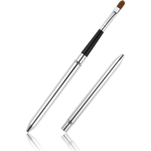 1pcs High Quality Pencil Lip Brush Cosmetic Makeup Tool Portable Aluminum Lipstick Brush