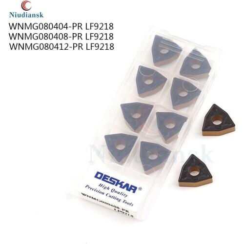 10PCS High quality external turning tool WNMG080404 WNMG080408 WNMG080412-PR LF9218CNC machine tool turning tool carbide insert