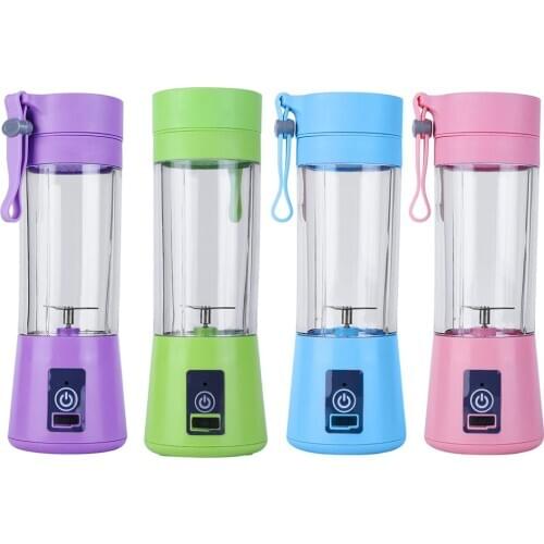 380ml 2 Blades USB Rechargeable Juice Machine Blender Mixer Portable Juicer Smoothie Maker For Home Kitchen Juice Extractor