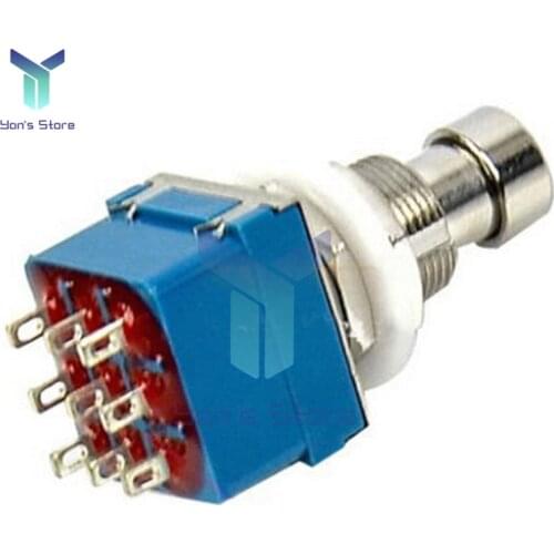 3PDT 9 Pin Latching Stomp Pedal Box Stomp Footswitch Foot Switches Guitar Effects Accessories Practical Metal Button Switch