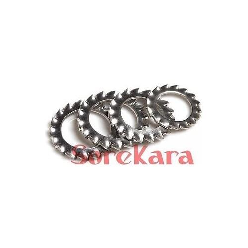 50pcs Stainless Steel M3-M16 Shakeproof External Tooth Serrated Lock Washers