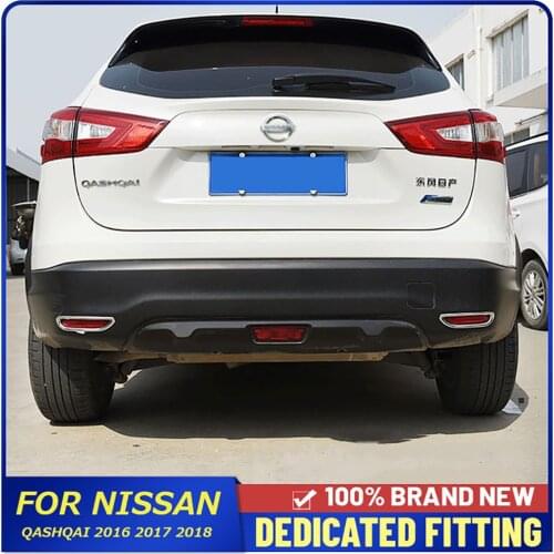 Car Accessories For Nissan Qashqai 2016 2017 2018 Rear Bumper Fog Light Reflector Cover Trims Frame