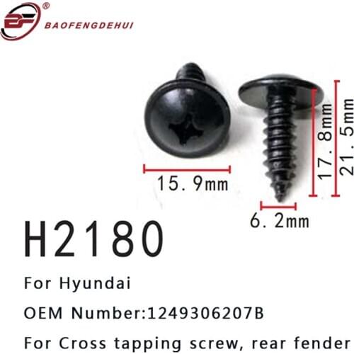 Car Accessories Rear Fender 1249306207B For Hyundai Cross Tapping Screw