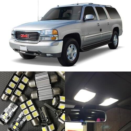 10Pcs Auto Interior LED Lights Bulb Kit No Error For 2000-2006 GMC Yukon XL 1500 Map Dome License Plate Light Car light Source