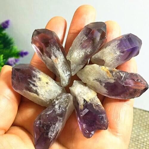 Brazil natural purple quartz point crystal rough specimen healing to send friends and relatives the best gift