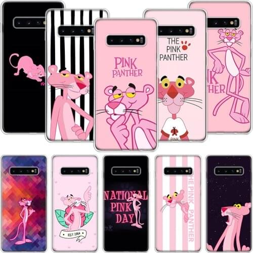 Pink Panther Cartoon Phone Case For Samsung Galaxy S10 S20 S21 S9 S8 S7 Note 10 20 9 8 FE J4 J6 Ultra Plus Lite Pro + Edge Cover