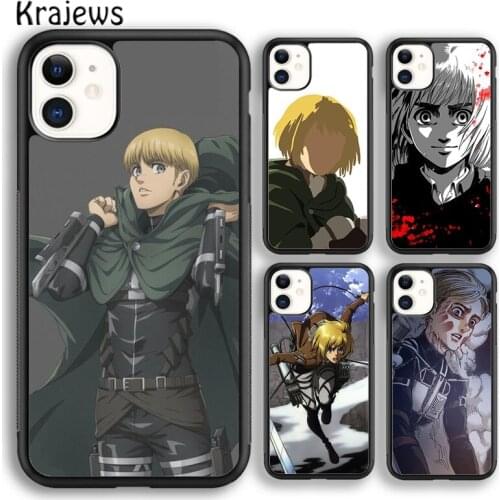 Krajews Armin Arlert Attack on Titan Phone Case Cover For iPhone 5s SE 2020 6s 7 8 plus X XS XR 11 12 mini pro max coque Shell