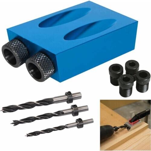 Woodworking tools Oblique Hole Locator Drill set of tools 15 Degree Angle drill bit Guide Set Hole Puncher Hand tools tool parts