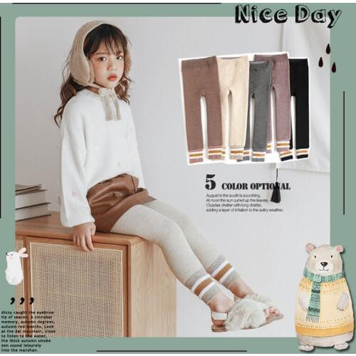 Kids Leggings Cotton Kids Velvet Pattern for Winter and Autumn 3-12T Toddler Newborn Childrens Warm Pantyhose