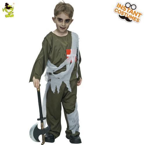 Purim Kids Costume Boy Zombie Ghost Costumes Role Play Halloween Cosplay Boys Zombie Killer Clothes Costumes