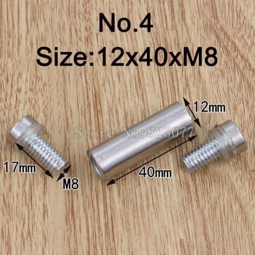 DHL Diameter 12x40mm 200PCS Stainless Steel Double Head Hollow Screw Acrylic Billboard Advertisement Fixing Screw KF995