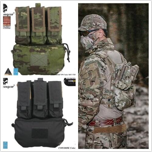 EmersonGear Assault Back Panel Tactical MOLLE Vest Ammo Carrier Pouch Set Panel FOR Hunting Vests