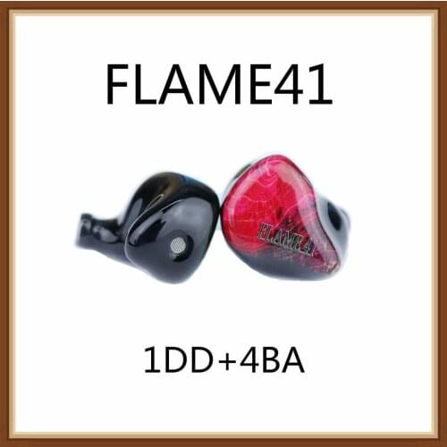 TONEKING FLAME41 1DD+4BA Hybrid Driver HiFi Monitor DJ Studio Stage Audiophile In-ear Earphone Custom MMCX Handmade Headset