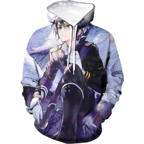 Anime Owari No Seraph Hoodies Harajuku Hip Hop Streetwear Men Women Hooded Sweatshirt Casual Fashion Pullover 3D Printed Hoodie