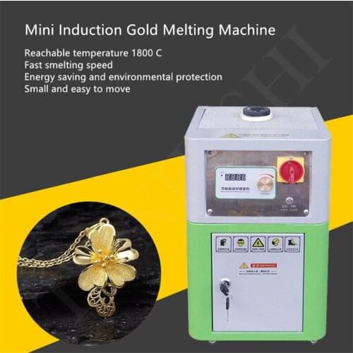 Mini induction gold silver melting furnacer jewelry tools 220v smelting gold machine induct heater