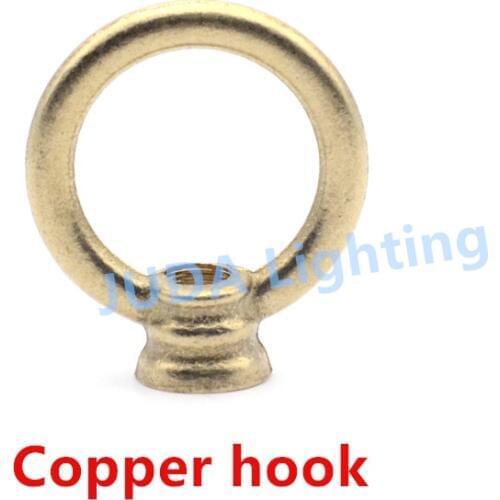 Pure copper ring copper hook brass M10 threaded ceiling rose for Edison retro lamp light lamp base socket lighting accessories