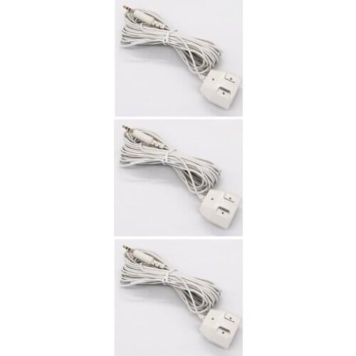 3pcs 6m Sensitive Water Leakage Sensor Cable with Double-side Metal Contact for Home Water Leaking Alarm WLD-806,WLD-807,WLD-808