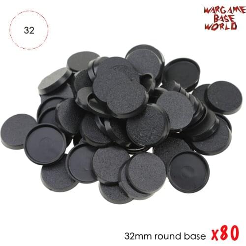 Model bases 80 x 32mm round plastic bases for Gaming Miniatures