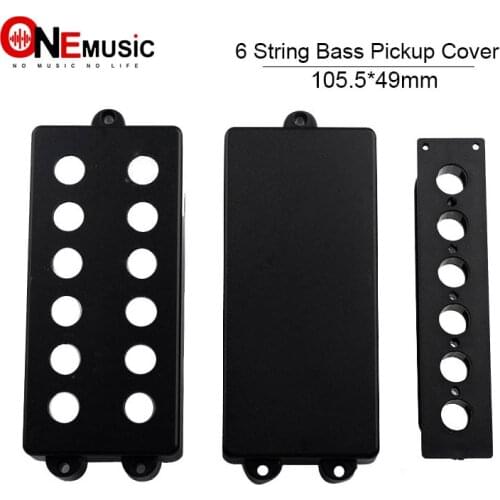 6 String Bass Pickup Cover Sealed/ Opened Cover/Bobbin 6MB Electric Bass Bass Pickup Covers and Bobbin Black Pack of 20