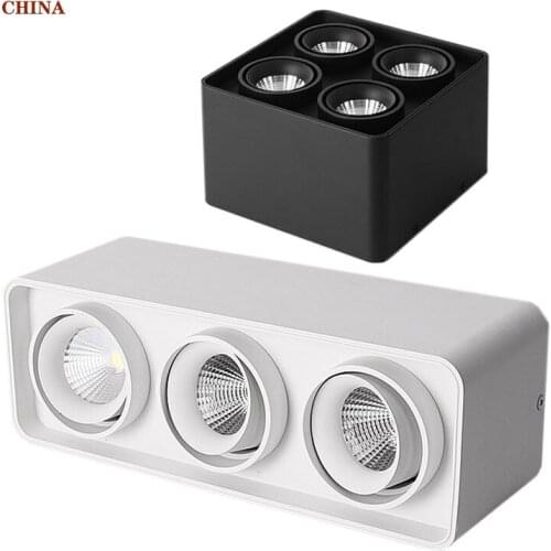 Square COB LED Dimming Down Light 3X7W 3X10W 4X7W 4X10W Surface Mounted LED Skylight Down Light AC85V-265V Simplified