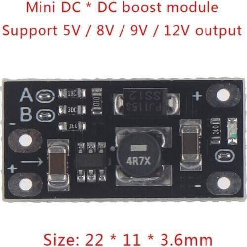 Mini DC-DC Boost Step Up Converter 3.7V to 12V Voltage Regulator PCB Board Module can set 5V/ 8V/ 9V/12V