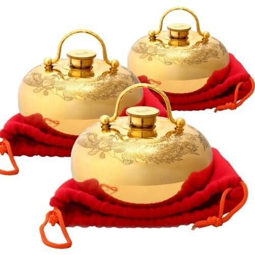 Dragon and Phoenix Alloy Heart Warming Series Soup Pozi Medium Copper Thickened Water Injection Hot Water Bottle Hand Warmer