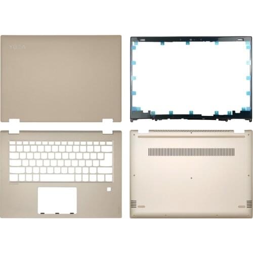 NEW For Lenovo Yoga 520-14 520-14IKB FLEX 5-14 LCD Back Cover/Front Bezel/Palmrest/Bottom Case Laptop Housing Cover Case Gold