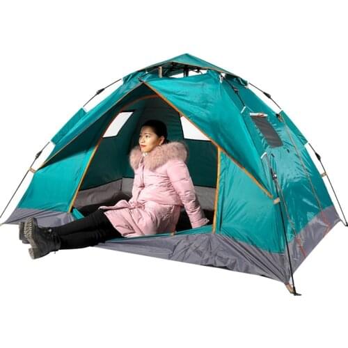 210*150 Outdoor Automatic 3-4 Person Tent Camping Tent Easy Instant Setup Protable Backpacking for Sun Shelter Travelling Hiking