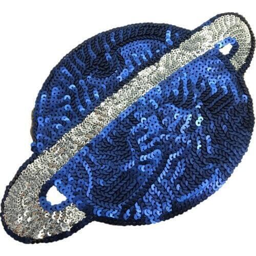 Sequined Planet Patch Sew On Fashion Patches For Clothing DIY Sewing Accessories Parches Para P0106