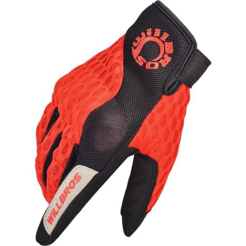 Moto Cross GK-243 Mesh Gloves Motocross Racing Protect Cooling Guantes Mountain Bicycle Mens Unisex Protective Red Black Luvas