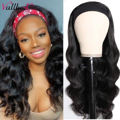 Vallbest Peruvian Hair Body Wave Wigs With Headband Remy Human Hair Wigs For Women Glueless Scarf Wig Headband Wig Beauty Hair