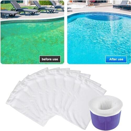 Encrypted Swimming Pool Filter Leaky Basket Pool Skimmer Socks Pool Strainer Net Socks Net For Filters Baskets Cleaning Tools