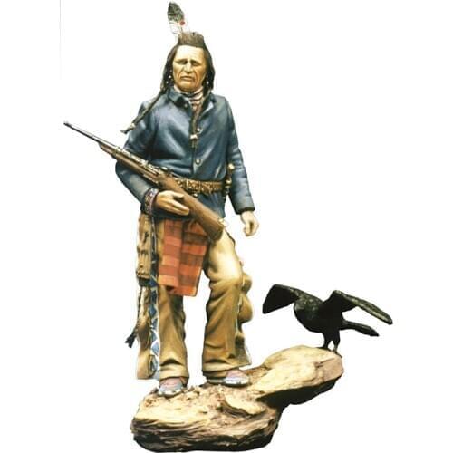 1/32 54mm ancient man warrior stand (WITH BASE ) Resin figure Model kits Miniature gk Unassembly Unpainted