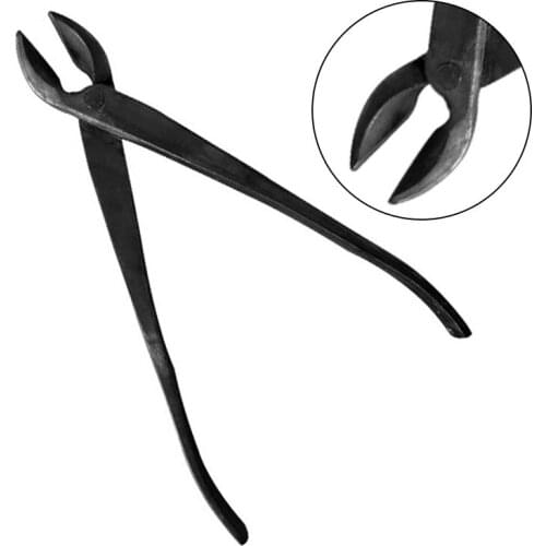 1PC Garden Bonsai Branch Shears Round Edge Concave Cut Black High Carbon Steel Bonsai Shape Manual Pruning Tool 20cm/7.87inch