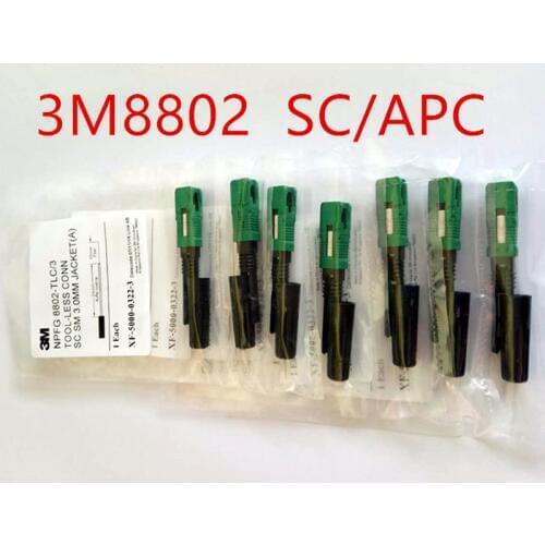 100PCS/lot Original 3M TLC/3 8802 SC APC Fiber Optic Fast Connector/FTTH Fast Quick 3M /8802 SC APC Embedded fiber connectors